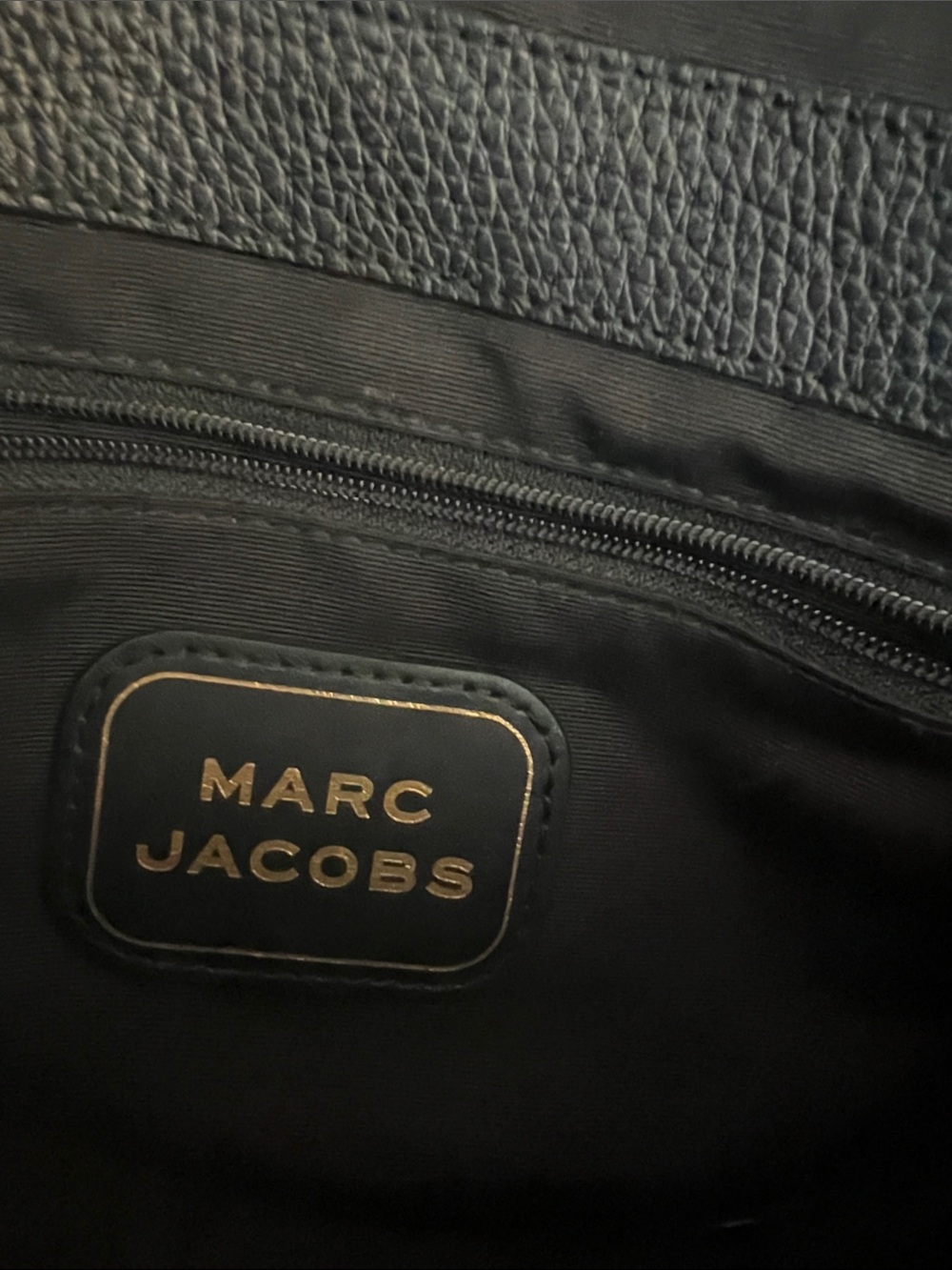 Marc Jacobs Black Leather Crossbody with Black-and-White Striped Strap - Picture 10 of 14